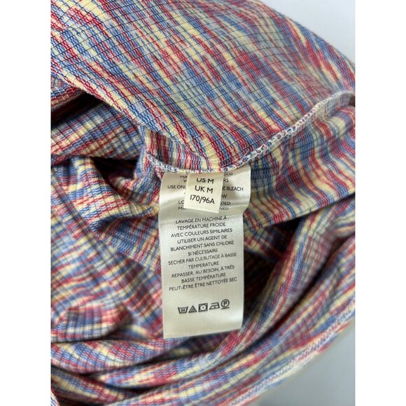 WE THE FREE Tailgate Tee Sz S Multicolor Print Raglan Striped Sleeves Retro 70s - Picture 9 of 10